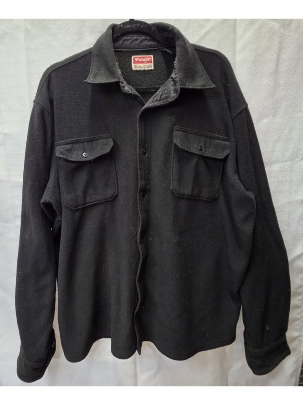 Wrangler Black Fleece Shirt Jacket Overshirt Men’s L